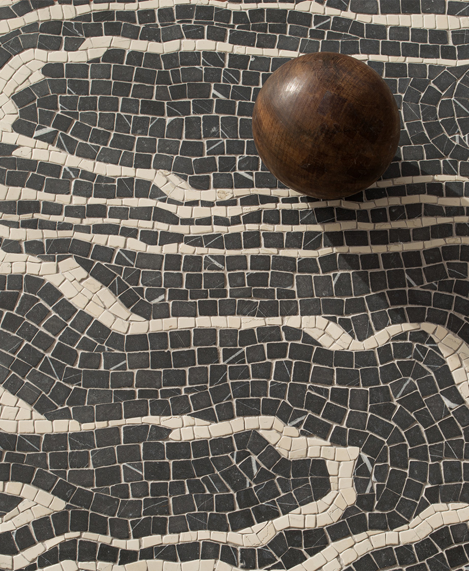 Close up of New Ravenna mosaic tile